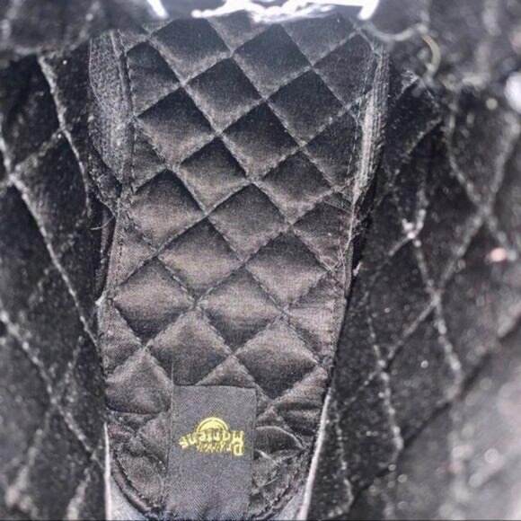 Dr. Martens Black Velvet Combat Boots Size 6 - Picture 8 of 8